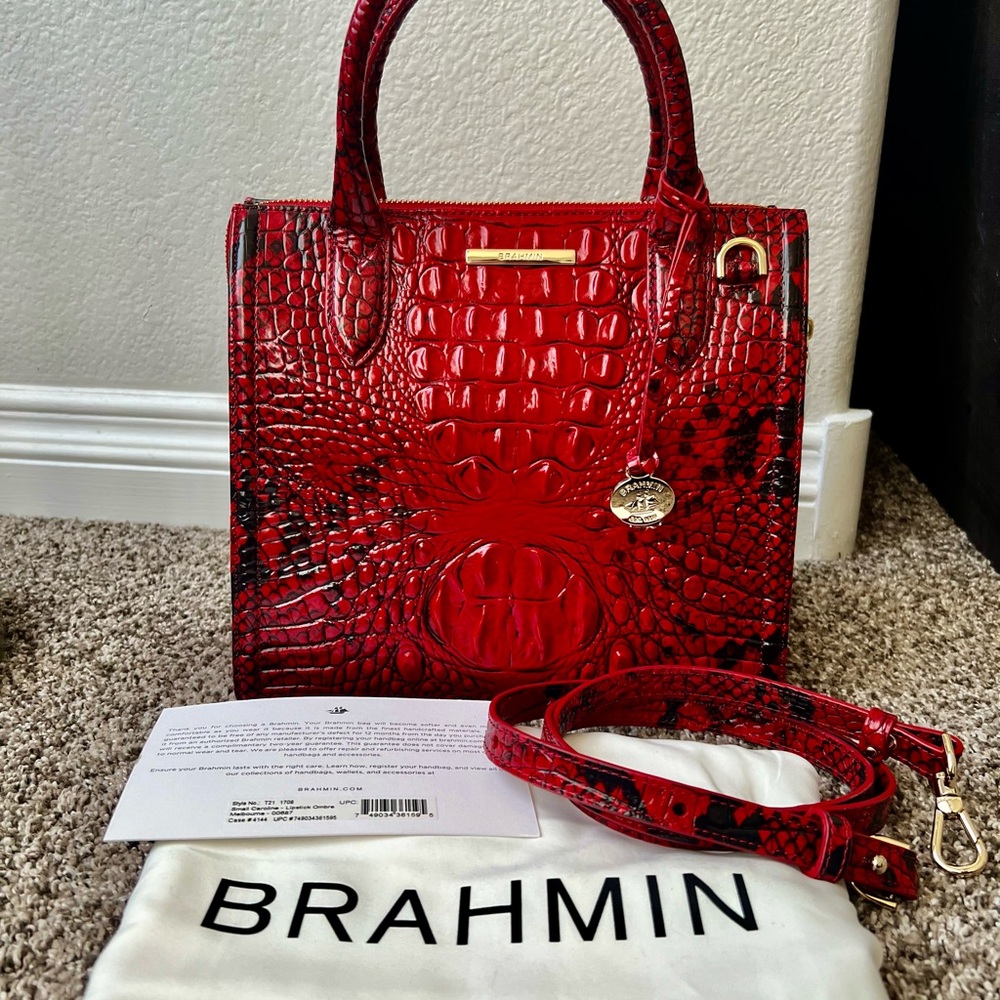 NWT Brahmin Lipstick Ombré Melbourne Small Caroline bag